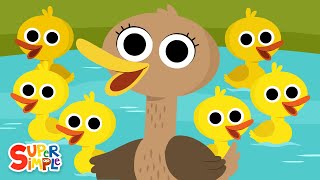 Six Little Ducks  Kids Nursery Rhymes  Super Simple Songs [upl. by Bram]