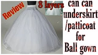 can can underskirt patticoat review in hindi  can can skirt for ball gowns [upl. by Armelda371]