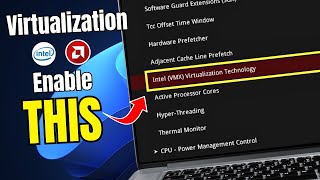 How to EnableDisable VIRTUALIZATION in Windows 1011 using BIOS [upl. by Adyl]