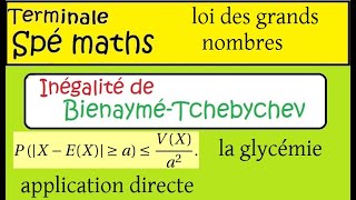 Terminale Spé MathsLoi des grands nombresInégalité de BienayméTchebychev le taux de glycémie [upl. by Kerman]