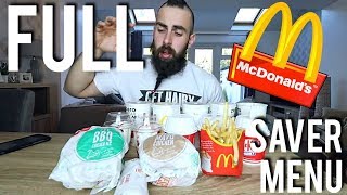 The Entire McDonalds UK SAVER MENU Challenge  BeardMeatsFood [upl. by Jen]