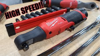 Milwaukee Tool M12 FUEL 14quot and 38quot High Speed Ratchet Review 256620 amp 256720 [upl. by Letniuq]