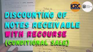 Discounting of Note Receivable With Recourse Conditional Sale Recognizing a Contingent Liability [upl. by Aderf]