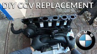 How To Replace The Crankcase Ventilation Valve CCV or PCV On A BMW N52 Engine E90 E91 E60 [upl. by Oidiple]