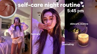 600 PM SELFCARE NIGHT ROUTINE ♡ skincare amp haircare journaling unwinding after finals season [upl. by Eslek258]