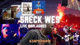 SHECK WES LIVE splash 2023 PLAYING MO BAMBA AND LIVE SHECK WES [upl. by Rudd]