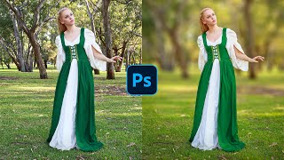 How To Blur Backgrounds in Photoshop FAST amp EASY [upl. by Aicilyhp]