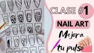 Clase 1 de Nail art 💅 MEJORA TU PULSO🖌🎨 [upl. by Saref659]