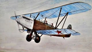 Biplano de reconhecimento e bombardeiro leve Polikarpov R5 [upl. by Finnie]