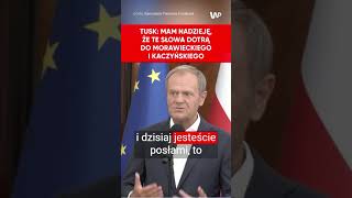 Tusk z dedykacją do Morawieckiego i Kaczyńskiego To jest waszym obowiązkiem [upl. by Auqinaj]