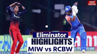 RCB vs MI Full Match Highlights MI vs RCB Eliminator Today Match Highlights  WPL Highlights [upl. by Tristas]