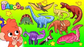 Dinosaur Puzzle  Club Baboo  LONG 1 HOUR COMPILATION  Watch and Learn Dinosaurs [upl. by Tichonn439]