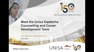 Meet the Unisa Gqeberha Counselling and Career Development Team [upl. by Nottarts]