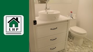 Ikea Dresser to Bathroom Vanity DIY Hack  LHP [upl. by Anelad]