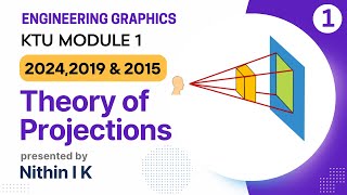 Theory of Projection  Module 1  KTU Engineering Graphics [upl. by Gabriellia]