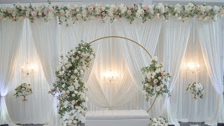 Diy  How to make Long Floral Backdrop DIY  Beautiful Floral Arch Backdrop [upl. by Mandell]