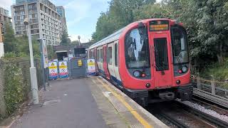 RARE London Underground S7 stock departs Kensington Olympia  August 2023 [upl. by Markman945]