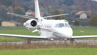 Cessna 560XL Citation XLS DCVVV Take Off at Airport BernBelp [upl. by Aket185]