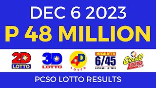 Lotto Result December 6 2023 9pm PCSO [upl. by Gisella]