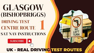 Bishopbriggs Driving Test Centre Route 1 With Sat Nav Instructions  4K [upl. by Amandy640]