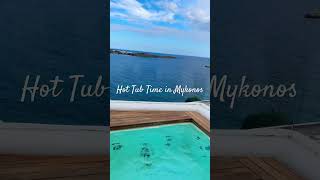 Hot Tub Views amp ASMR Sounds  Mykonos Horizon at Psarou Black Villa with Lavish Laura [upl. by Azral]