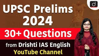 UPSC Prelims 2024  Questions from Drishti IAS English YouTube Channel  Drishti IAS English [upl. by Sidwell]