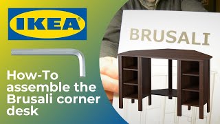 How to assemble an IKEA Brusali corner desk 🛠️  Thompson Tutorial [upl. by Hakan]