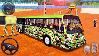 Army Bus Driver US Soldier Transport  Offroad Driving Bus Duty 2021  Best Android GamePlay 4 [upl. by Elamor]