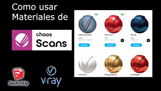 COMO USAR MATERIALES DE CHAOS SCANS  SKETCHUP  VRAY 5 [upl. by Aynotak317]