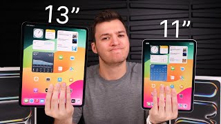 2024 iPad Pro 11” vs 13”  Unboxing Comparison amp Detailed Look [upl. by Ahsikahs408]