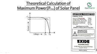 Theoretical Calculation of open circuit voltageshort circuit CurrentMaximum Power [upl. by Alfredo461]