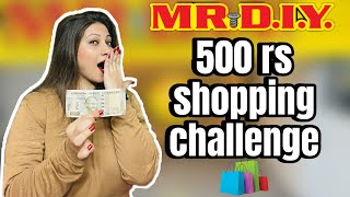 500rs shopping challenge🛍️ MR DIY store visit I spent exact 500 😱 my honest review [upl. by Amalburga]