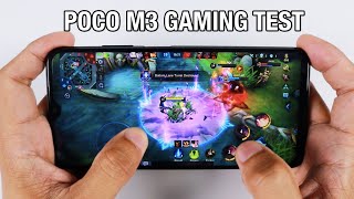 Xiaomi POCO M3 Gaming Test with Mobile Legends  Zeibiz [upl. by Kenzie469]