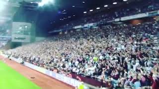 ASTON VILLA FANS SING ALLEZ ALLEZ ALLEZ against everton at home [upl. by Lionel]