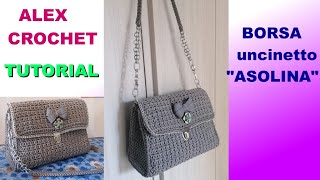 TUTORIAL BORSA CHANEL a CARTELLA quotASOLINAquot uncinetto facile Alex Crochet [upl. by Verile]