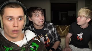 Reacting to Sam amp Colby Surviving A Week at The Conjuring House [upl. by Otti]