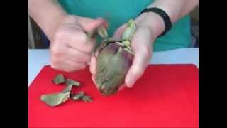 Comment préparer un artichaut violet  How to prepare a small artichoke [upl. by Norven537]