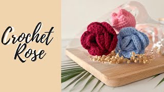 Easy Crochet Rose Tutorial for Beginners [upl. by Teryl878]