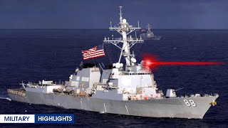 Navy’s Destroyer with New Laser Is Truly a quotMonsterquot at Sea [upl. by Lemmie616]