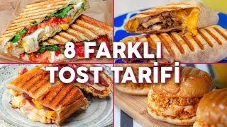 👉🥪 EN AZ ÜÇÜNÜ YAPACAKSINIZ Gurme ve Leziz 8 Farklı Tost Tarifi  Pratik Yemek Tarifleri [upl. by Sueaddaht]