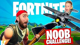 FORTNITE NOOB Challenge Survive the CRAZY Battle Royale  KCity GAMING [upl. by Ahsekal]