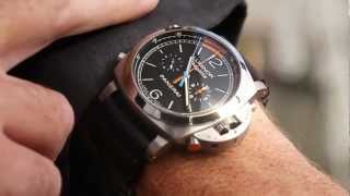 Panerai Luminor 1950 Regatta 3 Days Chrono Flyback Titanio PAM00526 Watch [upl. by Oirram]