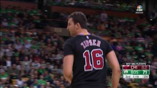 Paul Zipser compilation against The Celtics 041817 [upl. by Airdnax]