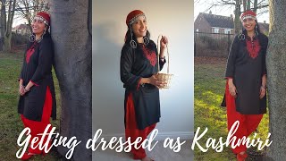 Kashmiri Style  How to get dressed as Kashmiri  Fancy dress Ideas  Kashmiri traditional dress [upl. by Maurizia648]