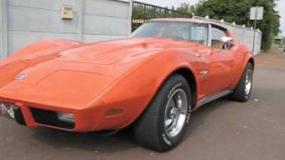 1976 CORVETTE STINGRAY 350 TTOP SUNROOF FLAT WINDOW RALLY WHEELS IMPORT FRANCE EUROPE HOMOLOGATE C3 [upl. by Roxy526]