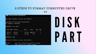 Repair corrupted Drive using DISKPART [upl. by Cordeelia]