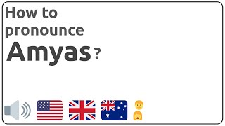 How to pronounce Amyas in english [upl. by Ahsratan298]