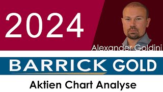 Barrick Gold Aktie Chart Analyse Rohstoffunternehmen fördert Gold Silber Kupfer zahlt Dividende [upl. by Lybis]