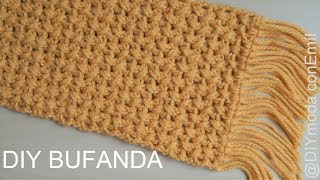 Bufanda de lana a crochet fácil y rápido paso a paso [upl. by Knudson]