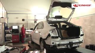 Steinhof the installation of tow bar for Skoda Rapid [upl. by Adnolor170]